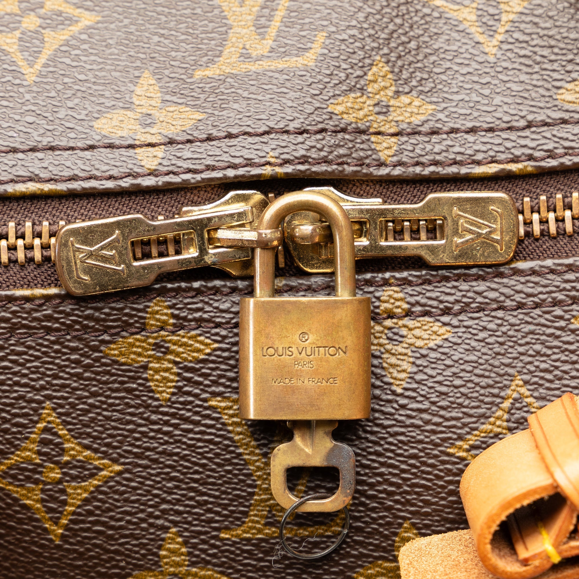 Pre-Owned Authenticated Louis Vuitton Monogram Keepall 60 Canvas Brown Travel Bag WeekenderBag Unisex (Fair)