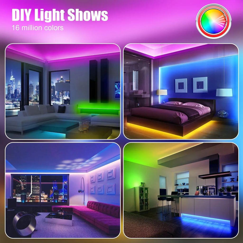 CheDux Flexible 9.8ft IP67 Waterproof Dimmable Lights LED Neon Light Strip With Remote Control Works With Alexa And Google, DIY Function, Music Sync For Wall, Living Room And Outdoor Decoraction
