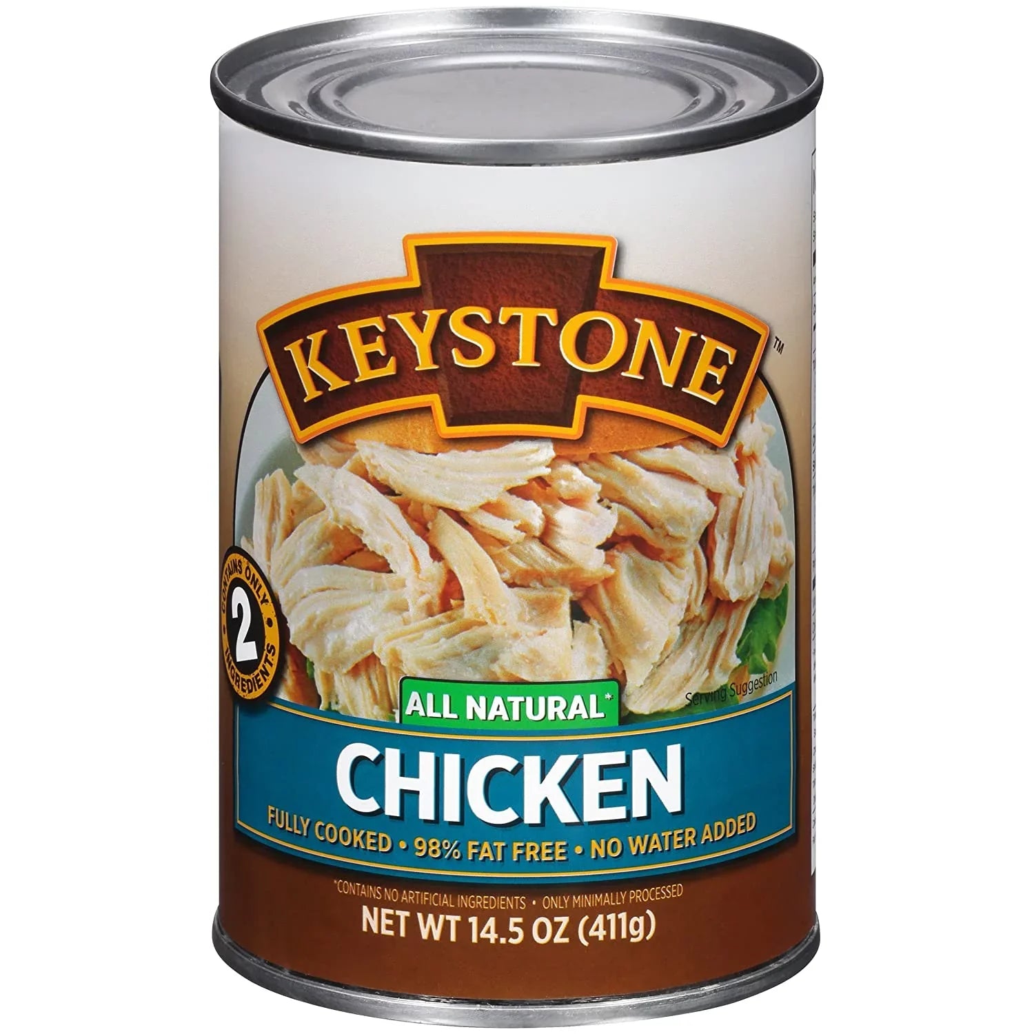 (12 Pack) Keystone All Natural Chicken 14.5 oz Can Emergency Survival Food For Camping Hiking and Backpacking Ready to Eat- Pack of 12 Cans