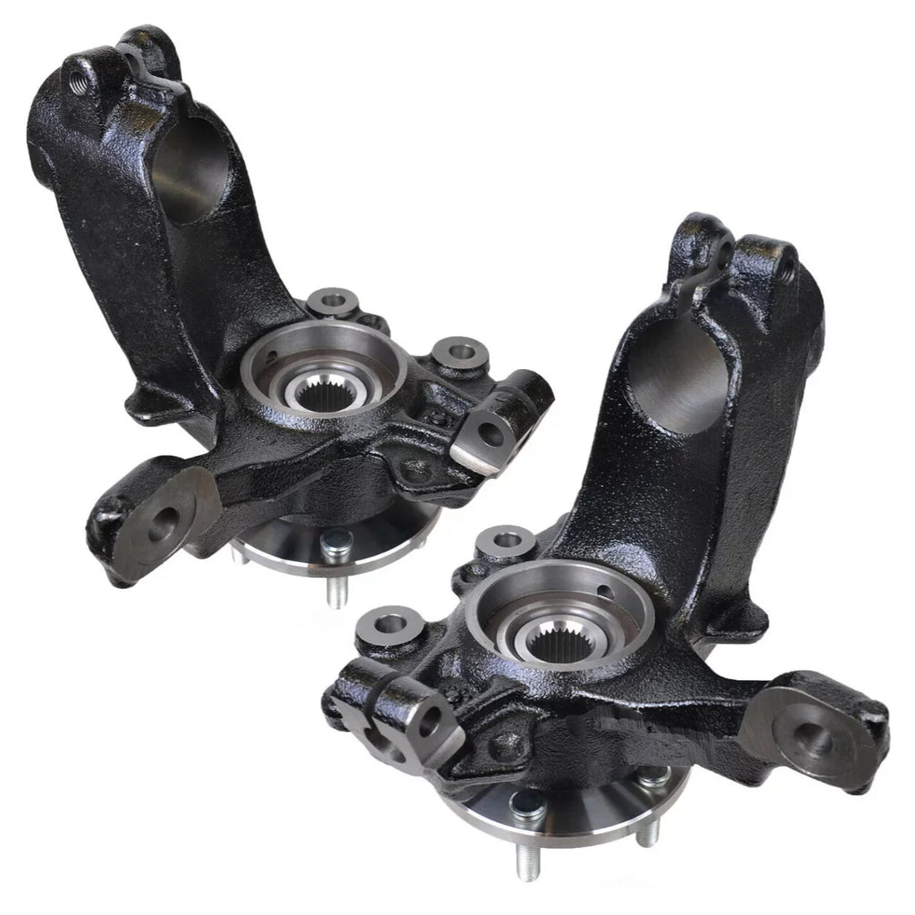 AutoShack Front Steering Knuckles and Wheel Bearing Hub Assembly 5 Lugs with ABS Set of 2 Driver and Passenger Side Replacement 2012 2013 2014 2015 2016 2017 2018 Ford Focus 2.0L FWD