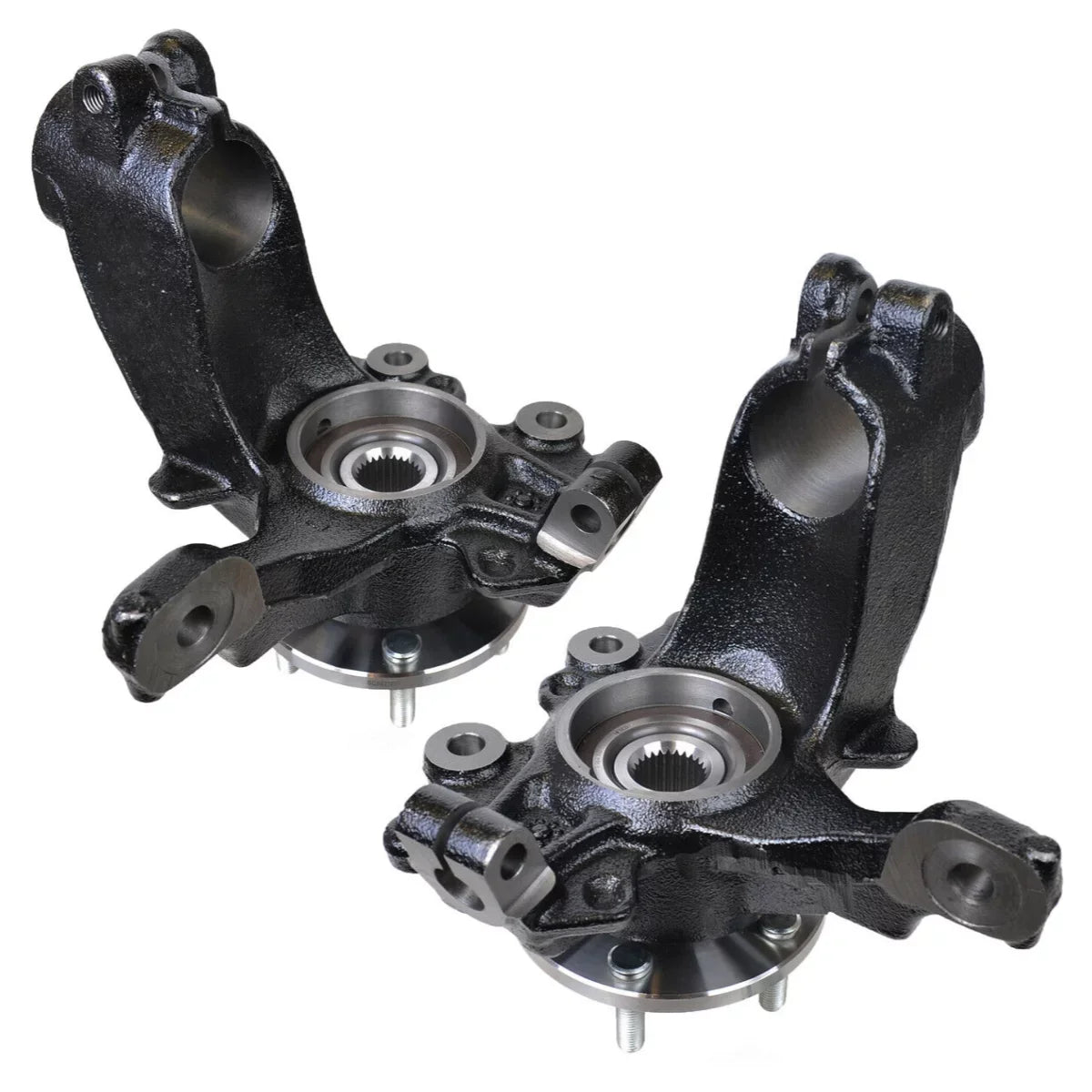AutoShack Front Steering Knuckles and Wheel Bearing Hub Assembly 5 Lugs with ABS Set of 2 Driver and Passenger Side Replacement 2012 2013 2014 2015 2016 2017 2018 Ford Focus 2.0L FWD