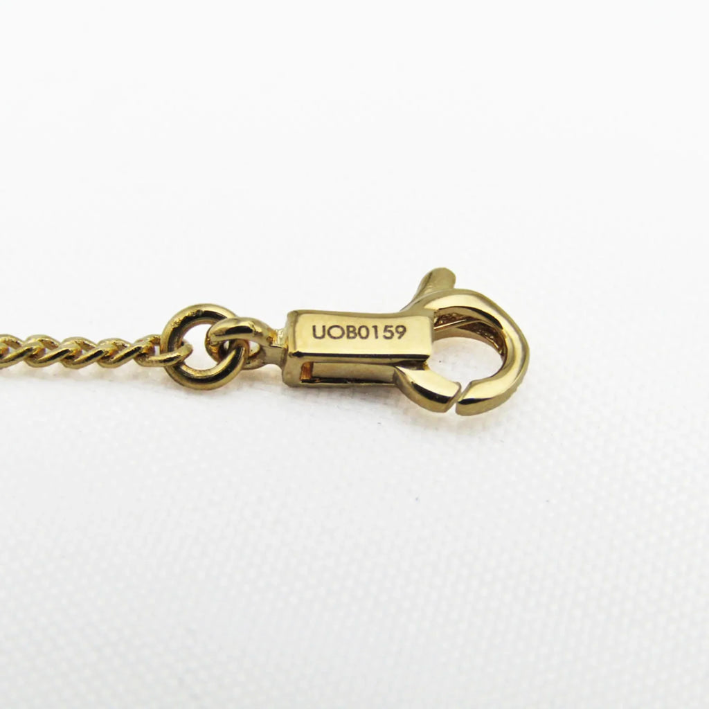 Pre-Owned Celine Alphabet P 46B0 6BRA Metal No Stone Charm Bracelet Gold (Good)