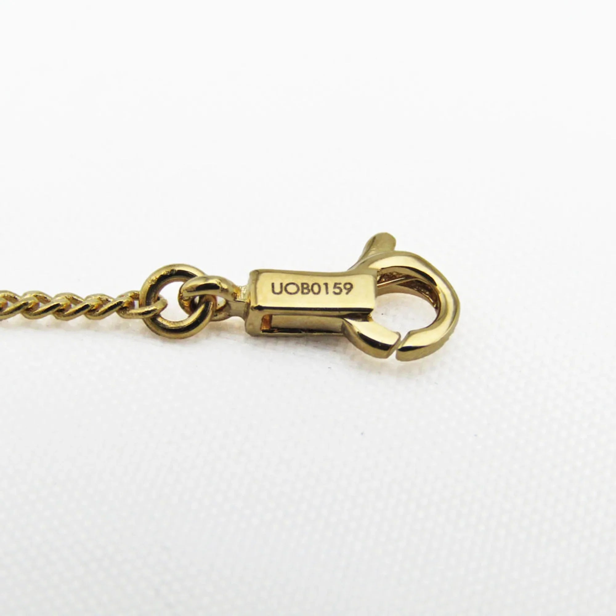 Pre-Owned Celine Alphabet P 46B0 6BRA Metal No Stone Charm Bracelet Gold (Good)