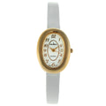 Peugeot Vintage 380-17 White Leather Oval Case Watch