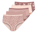 Delta Burke's Adrian Vittadini Women's Stretch Microfiber Brief Panties 5-Pack - Tan Animal Combo - Size 7