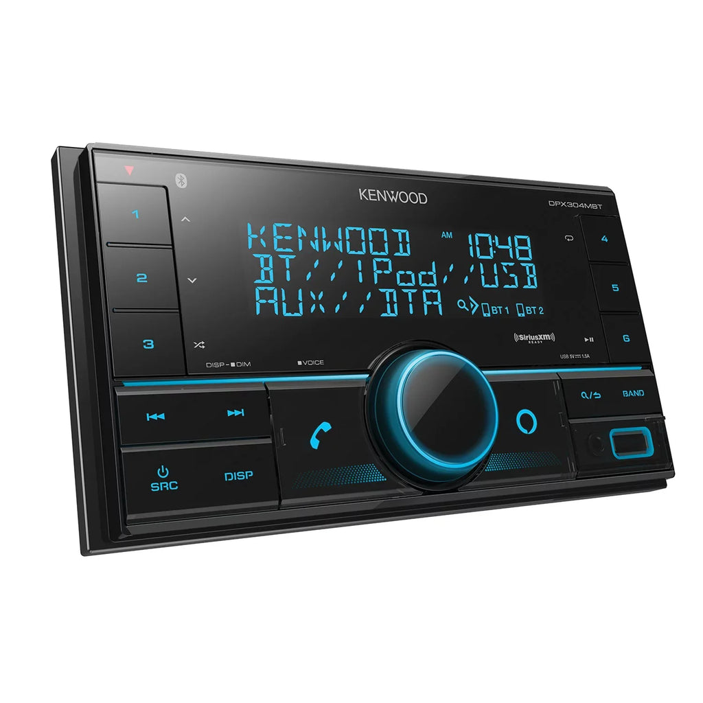 Kenwood DPX304MBT Double-DIN In-Dash Digital Media Receiver with Bluetooth and SiriusXM Ready
