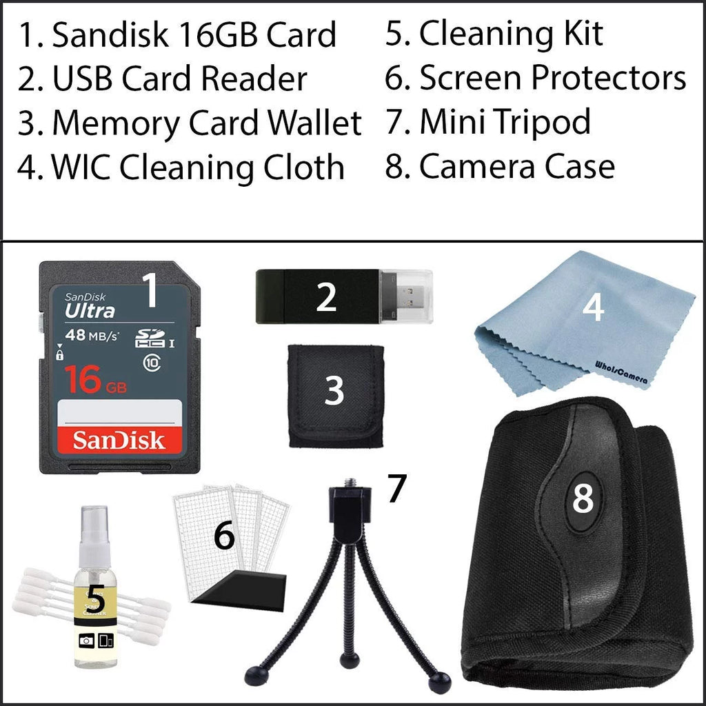 Canon Powershot SX740 HS 4K Video Digital Camera Black + Basic Bundle