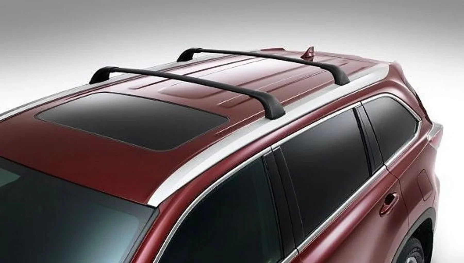 BRIGHTLINES Roof Rack Crossbars Replacement For Toyota Highlander XLE Limited SE Limited Platinum 2014-2019, a Set of 2pcs, Black Aluminum Top Cargo Rack