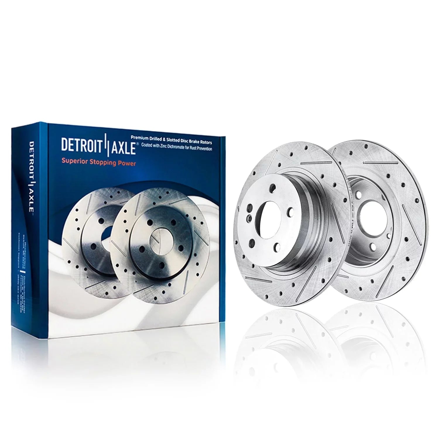 Detroit Axle - Brake Kit Mercedes-Benz C230 C250 C300 Brakes Rotors and Ceramic Brake Pads Front & Rear Replacement Fits select: 2008-2009,2012 MERCEDES-BENZ C 300 4MATIC