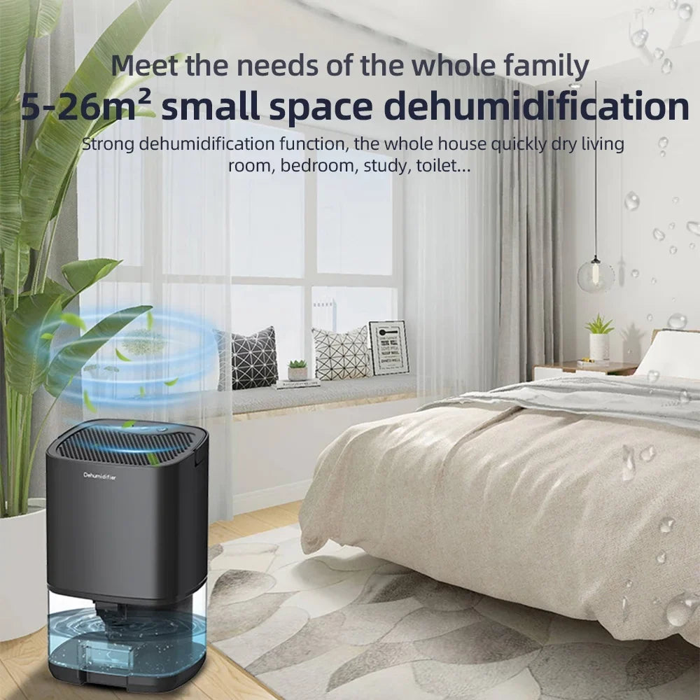 Lixada Home Dehumidifier 34 Oz Portable Small Bedroom Bathroom Basement Auto Shut Off Quiet 7 LED Colors