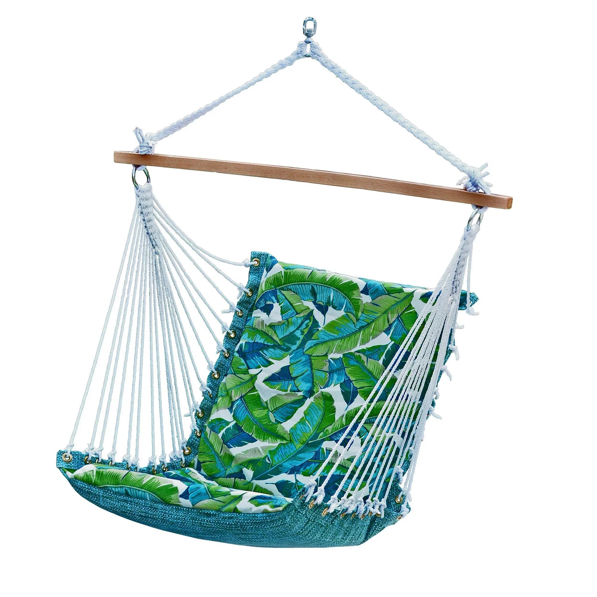 The Hamptons Collection 48" Green and Blue Soft Comt Hammock Chair