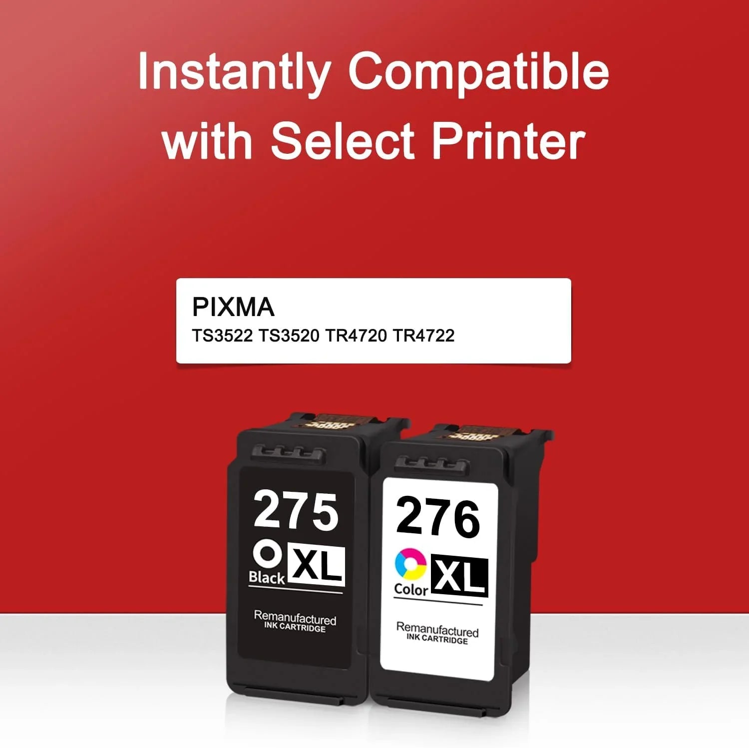 PG-275 XL/CL-276 XL Value Pack Ink Cartridge Replacement Canon Ink 275 and 276 Used PIXMA TS3522 TS3520 TR4720 TR4722 (1 Black,1 Color) Combo Pack