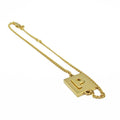 Pre-Owned Celine Alphabet P 46B0 6BRA Metal No Stone Charm Bracelet Gold (Good)