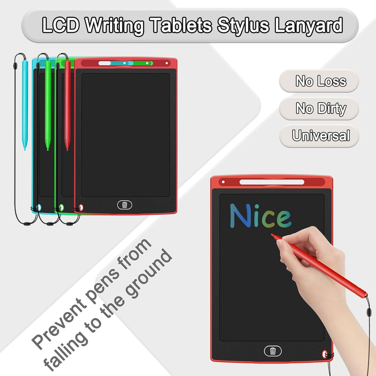 Touch Screen Tablet Stylus Lanyards Tethers 15-30" Long Pen Tether for LCD Writing Tablet Pen Cord for Graphic Tablet Styluses Holding String Drawing Tablet Pen Holder Strap for Office School 12 PCS