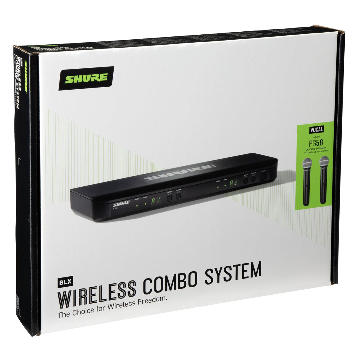 Shure BLX288/PG58 Dual Wireless Vocal System - H10 Band