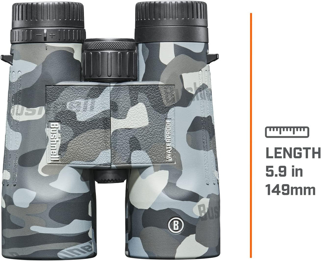 Bushnell Blackout Camo 10x42 IPX7 Waterproof Binoculars with Fully-Multi Coated Lenses and Durable Rubber Armor, Binoculars for Hunting, Boating Birdwatching