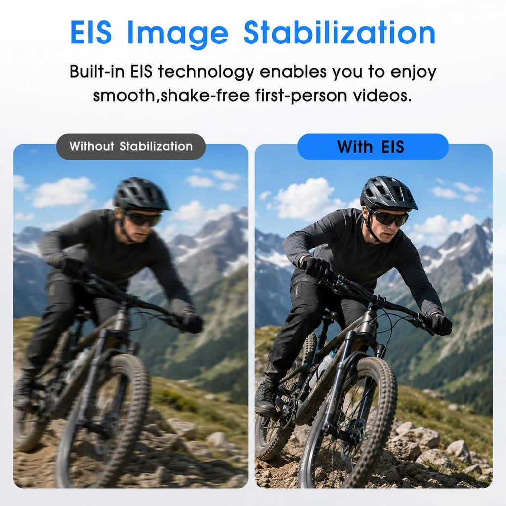 AI Smart Glasses with Camera for Cycling & Outdoor Sports - Blue