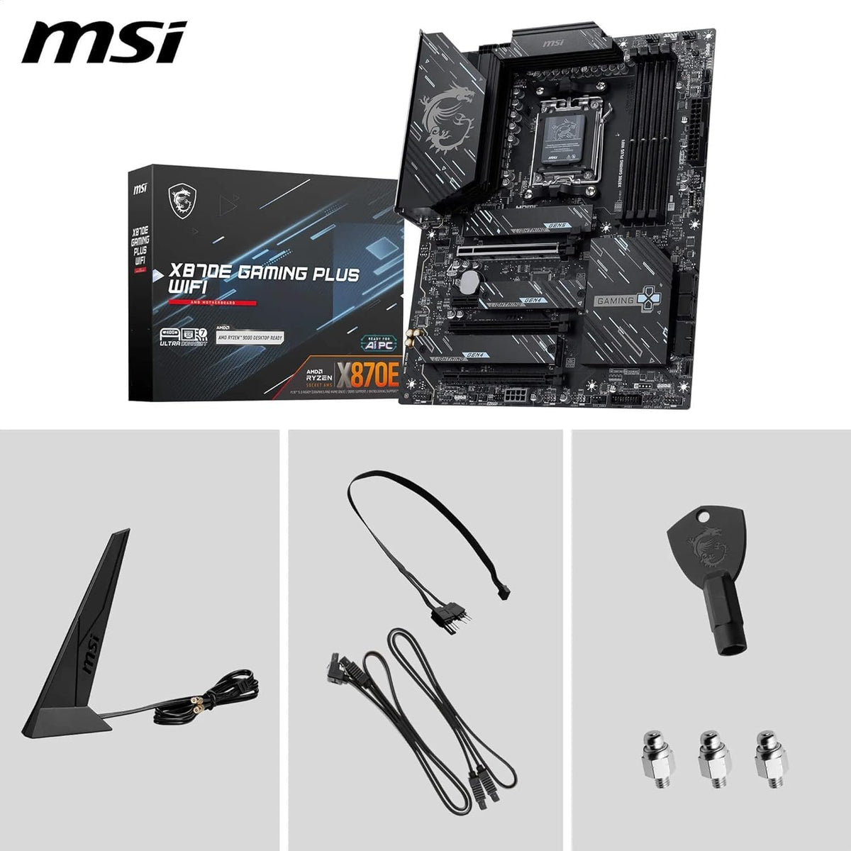 Micro Center AMD 9950X3D Processor with MSI MAG X870E Tomahawk Motherboard
