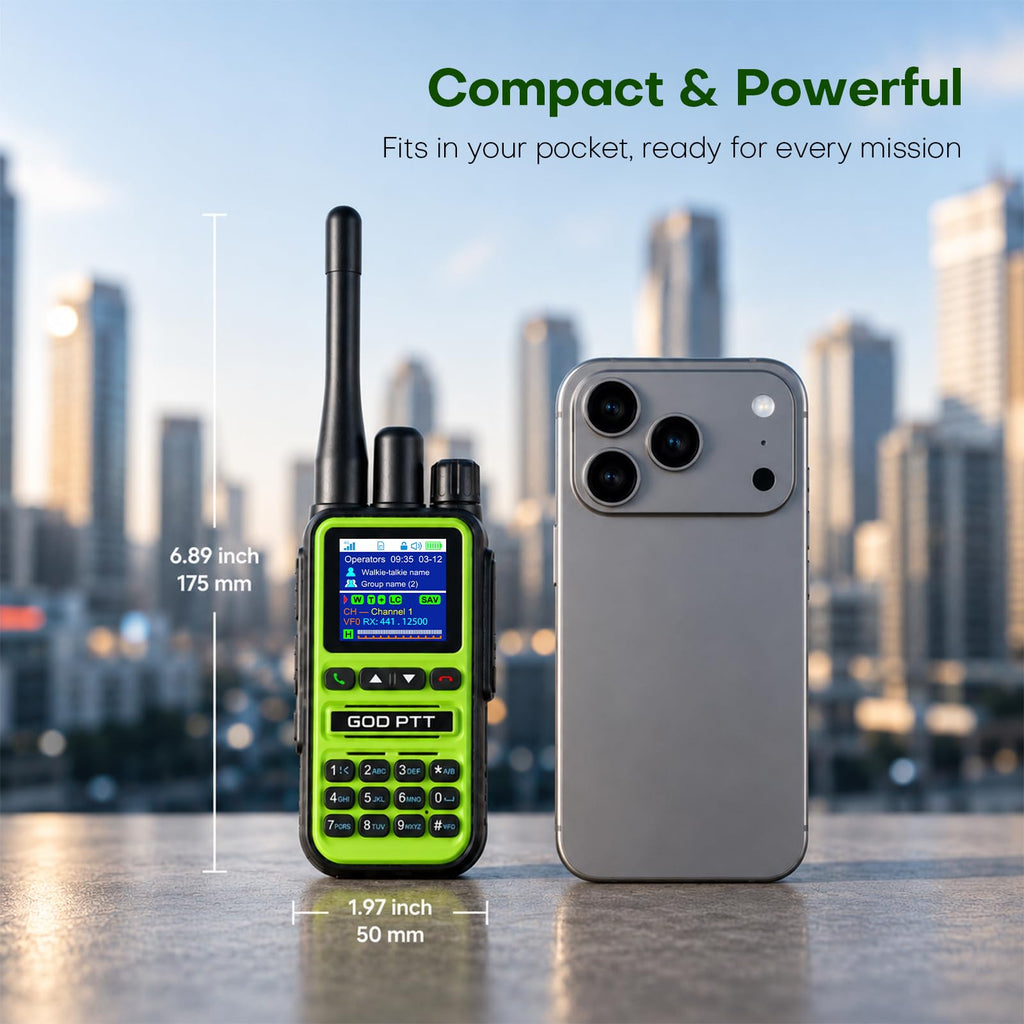 PoC+FRS Dual Mode 4G LTE Long Range Walkie Talkies, Blackï¼2-Pack