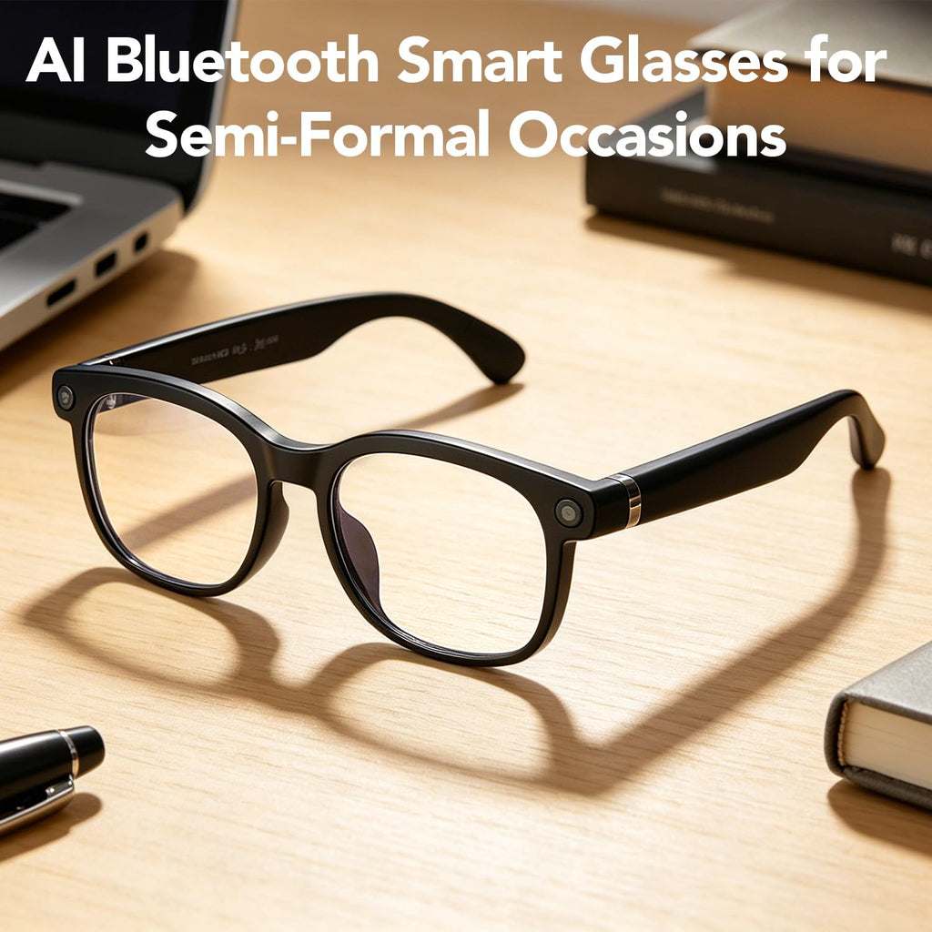 Sporty AI Bluetooth Smart Glasses with Camera for Cycling & Hiking Unisex