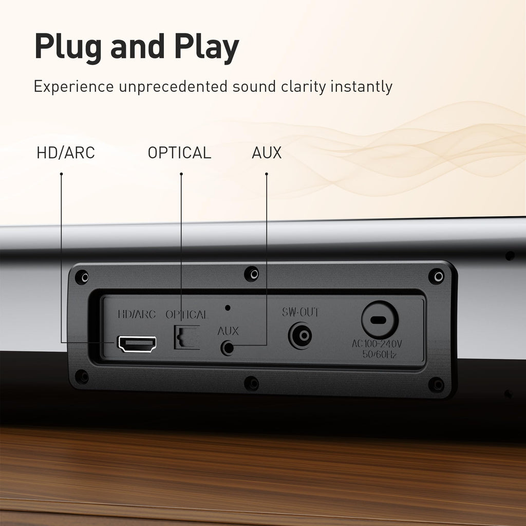 Karaoke Soundbar with Subwoofer for TV and 2 Wireless Microphones