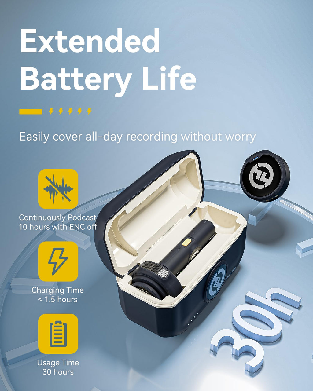 Hollyland Lark M2 Wireless Microphone for iPhone/Camera/Android/PC, 48kHz/24-bit High Fidelity Audio, 300m Range, Noise Cancelling, 40h Use, YouTube, Vlog, Streaming (Black, with Camera RX + USB-C RX)