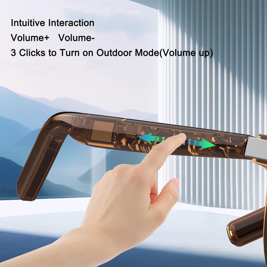 AI Camera Smart Glasses, 4K Video Sunglasses with 3600mAh Charging Case