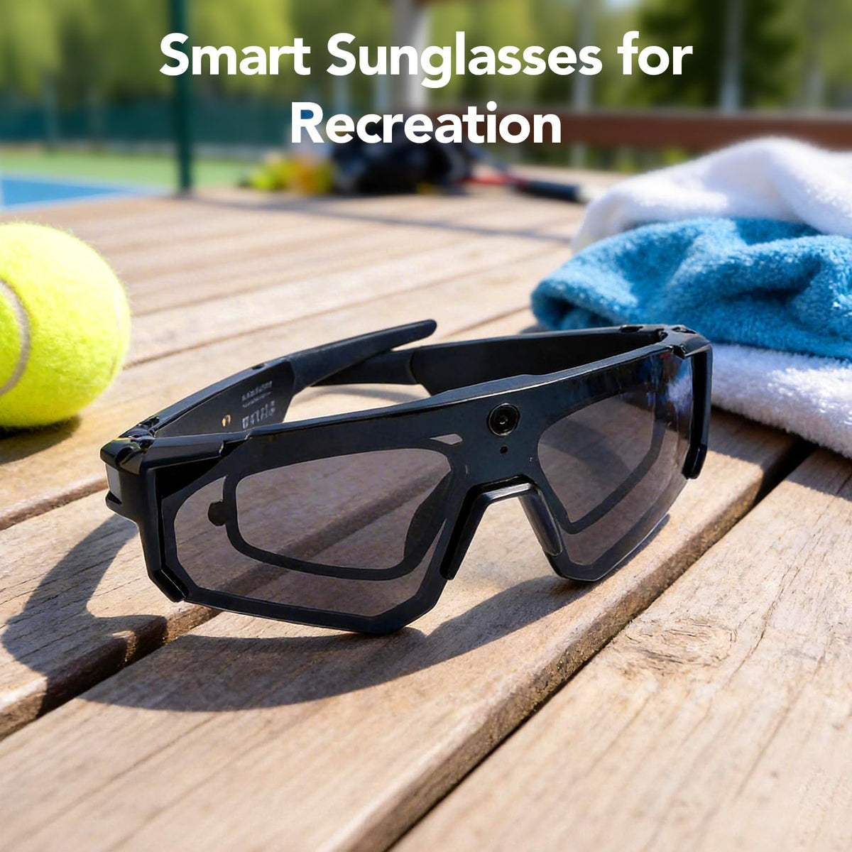 Sporty AI Bluetooth Smart Glasses with Camera for Cycling & Hiking Unisex