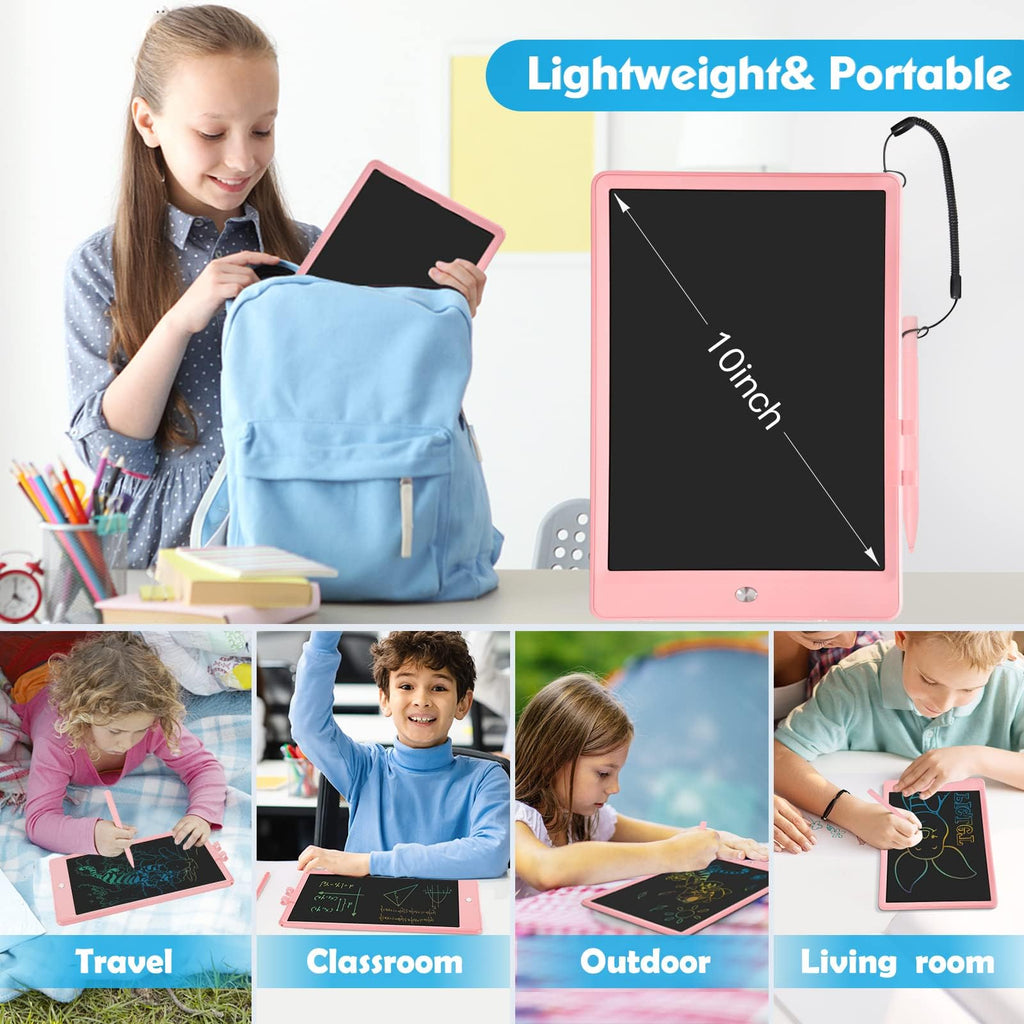 LCD Writing Tablet for Kids 10 Inch Reusable Drawing Tablets for Kids Colorful Writing Board Electronic Drawing Board Educational and Learning Toys for 2-4 Year Old Boys