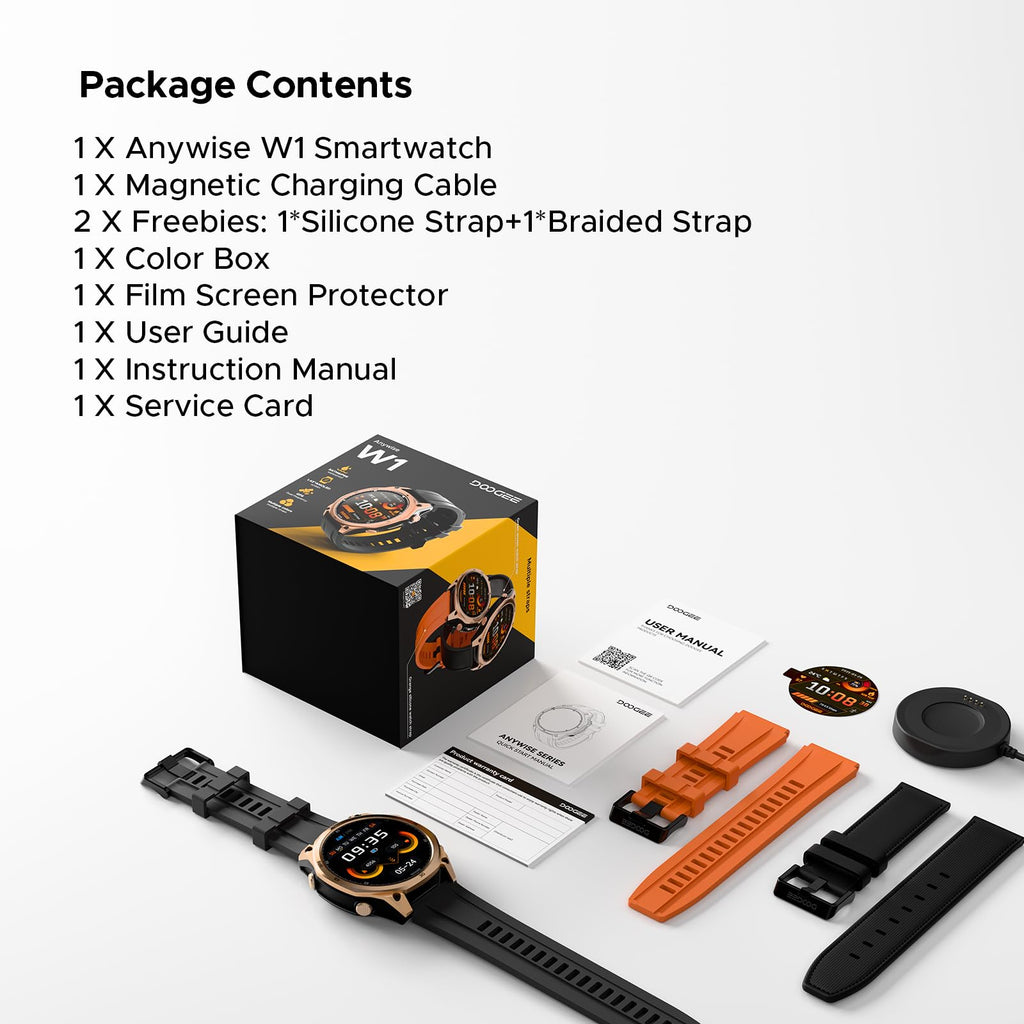 Anywise W1 GPS Smart Watches for Men, 6 Satellite Positioning, 50M Waterproof Fitness Tracker, 1.43'' AI Mens Smart Watch for Android Phone/iphone compatible,Answer/Make Call/12 Days Battery