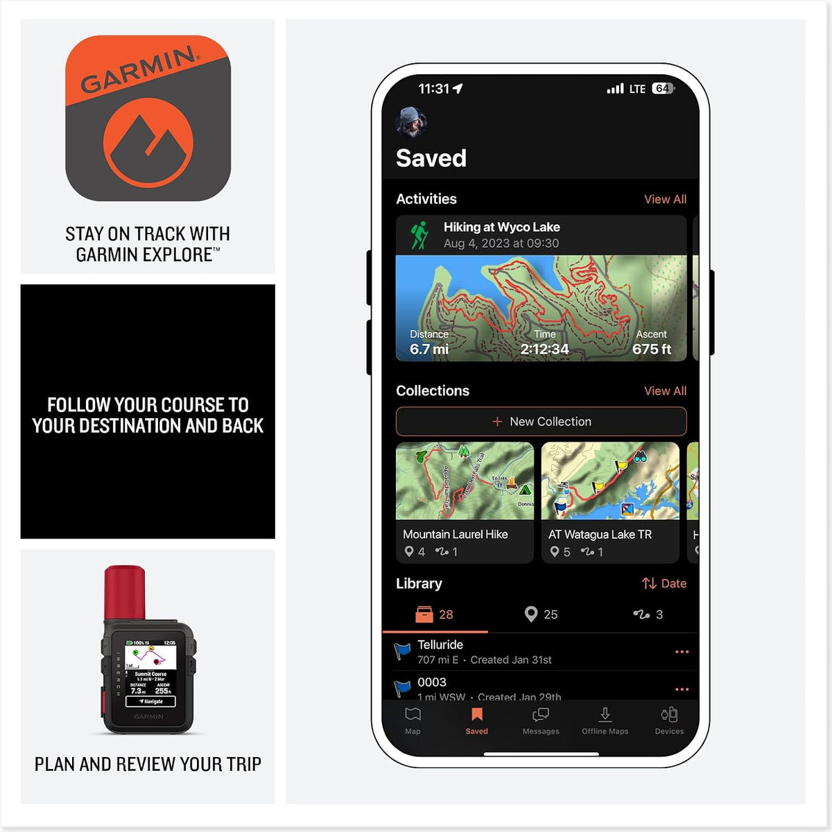 Garmin inReachÂ® Mini 3 Plus, SOS Satellite Communicator