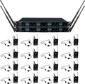 VocoPro UDX-PLAY-16 Professional Digital UHF PLL Wireless Microphone System with Sixteen Headset Vocal Microphones