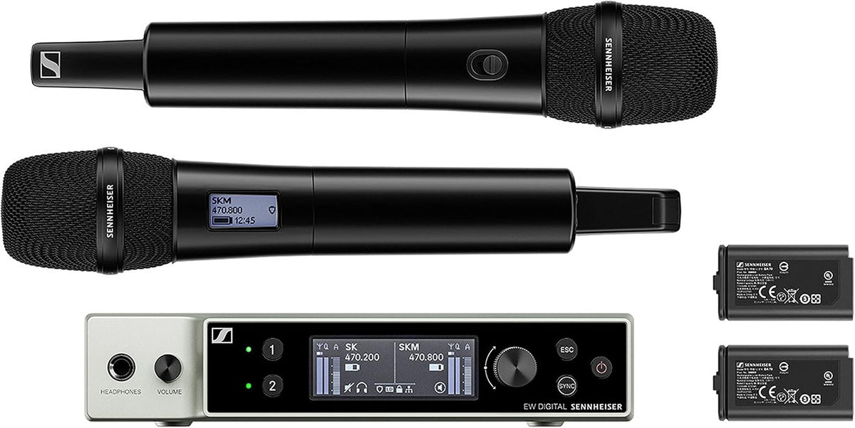 Sennheiser EW-DX 835-S Set Dual Handheld Microphone System - R1-9 Band