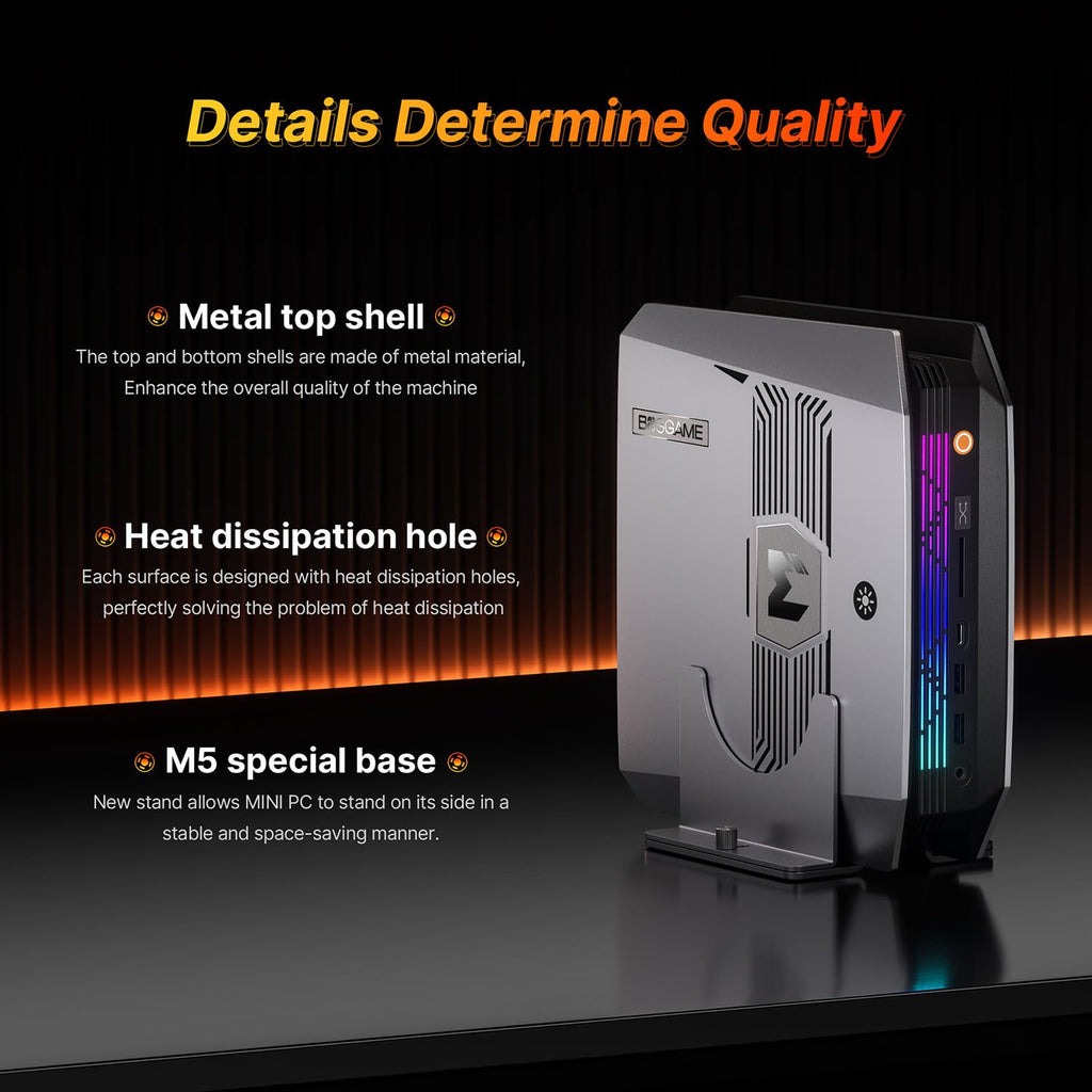 BOSGAME E4 Air Mini PC, AMD Ryzen 5 3500U 8GB DDR4 256GB SATA SSD
