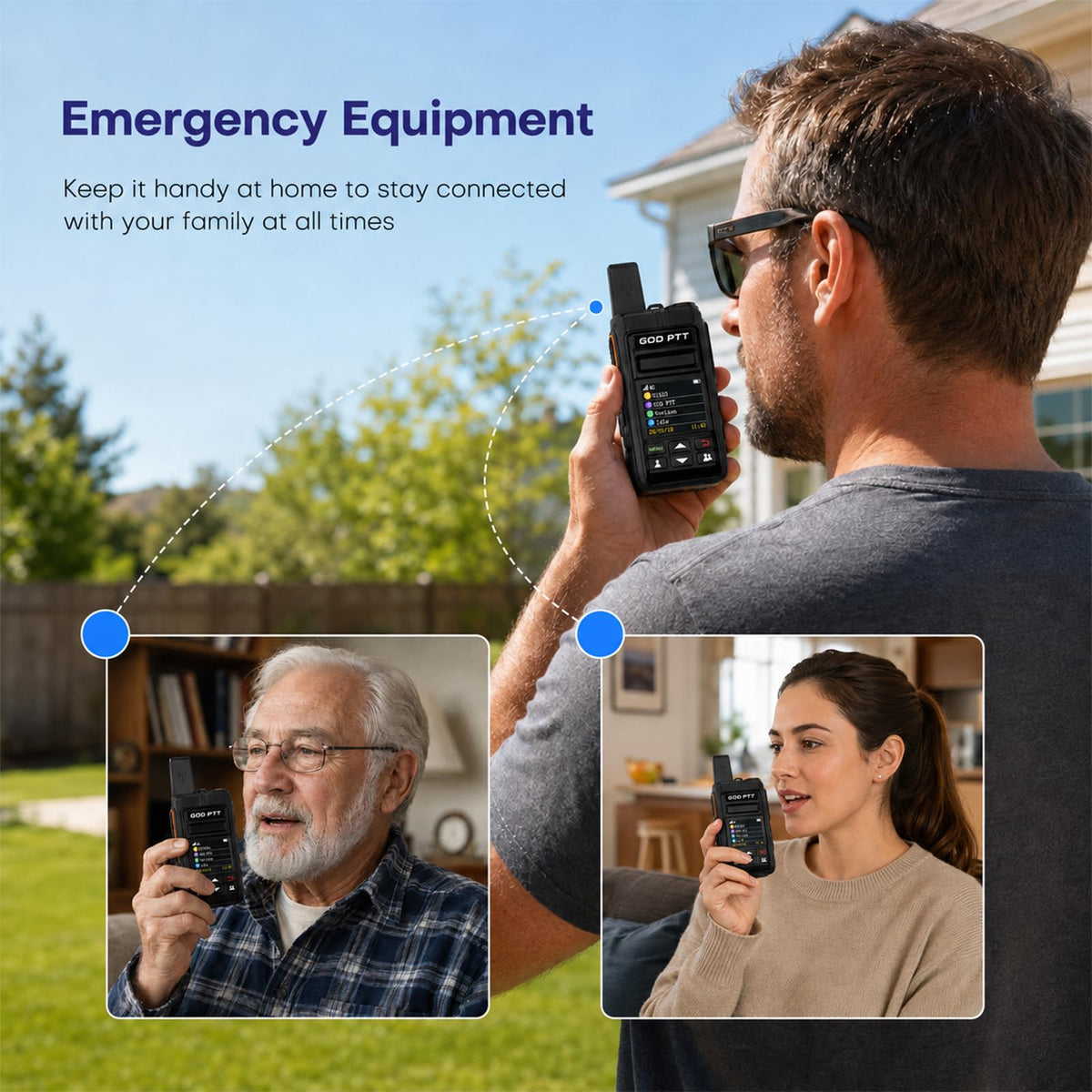 4G LTE PoC Walkie Talkies, Unlimited Range, SIM & Headsets, 2 Pack