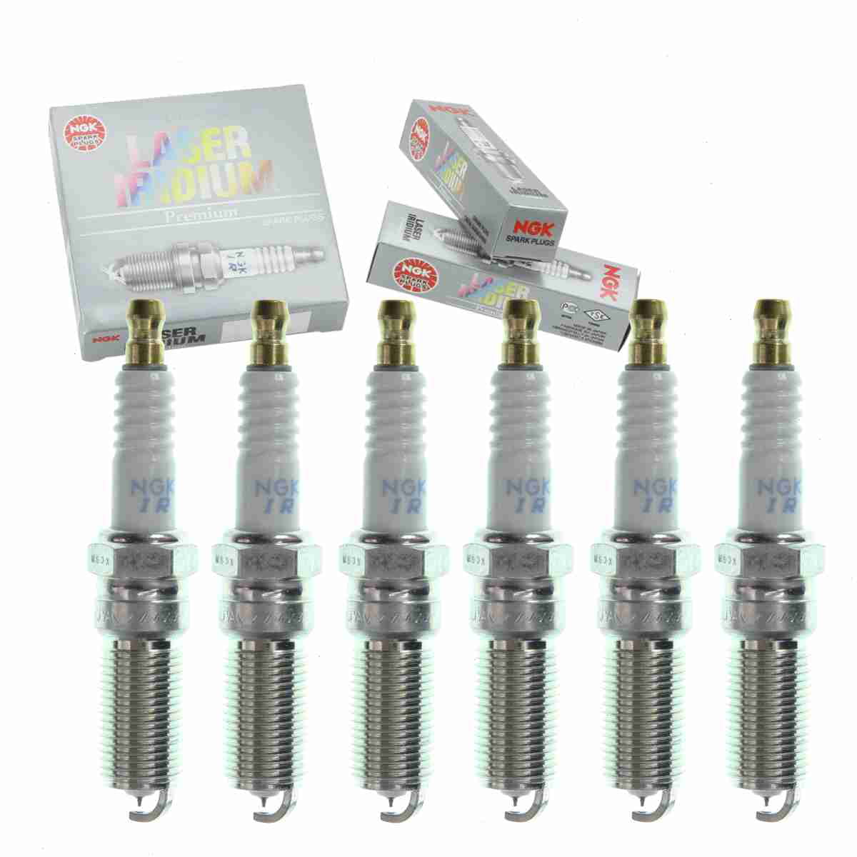 6 pc NGK 96870 Laser Iridium Spark Plugs 4719 9A6G 12405 BA 9A6G-12405-BA CYFS12YEC IVT20TT SP490 SP525 Ignition Wire Secondary Fits select: 2011-2019 FORD FIESTA