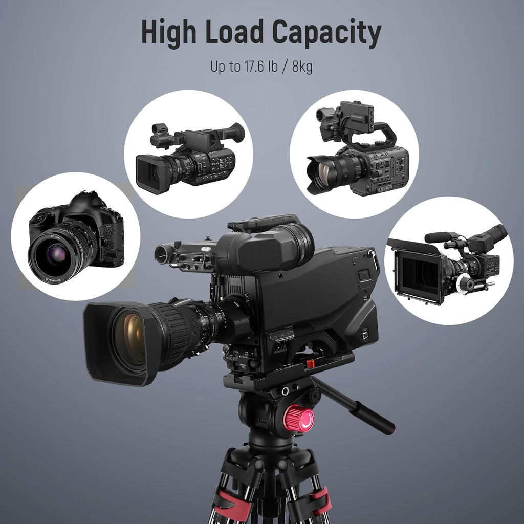 NEEWER 79"/200cm Video Tripod, Heavy Duty Aluminum Alloy Camera Tripod