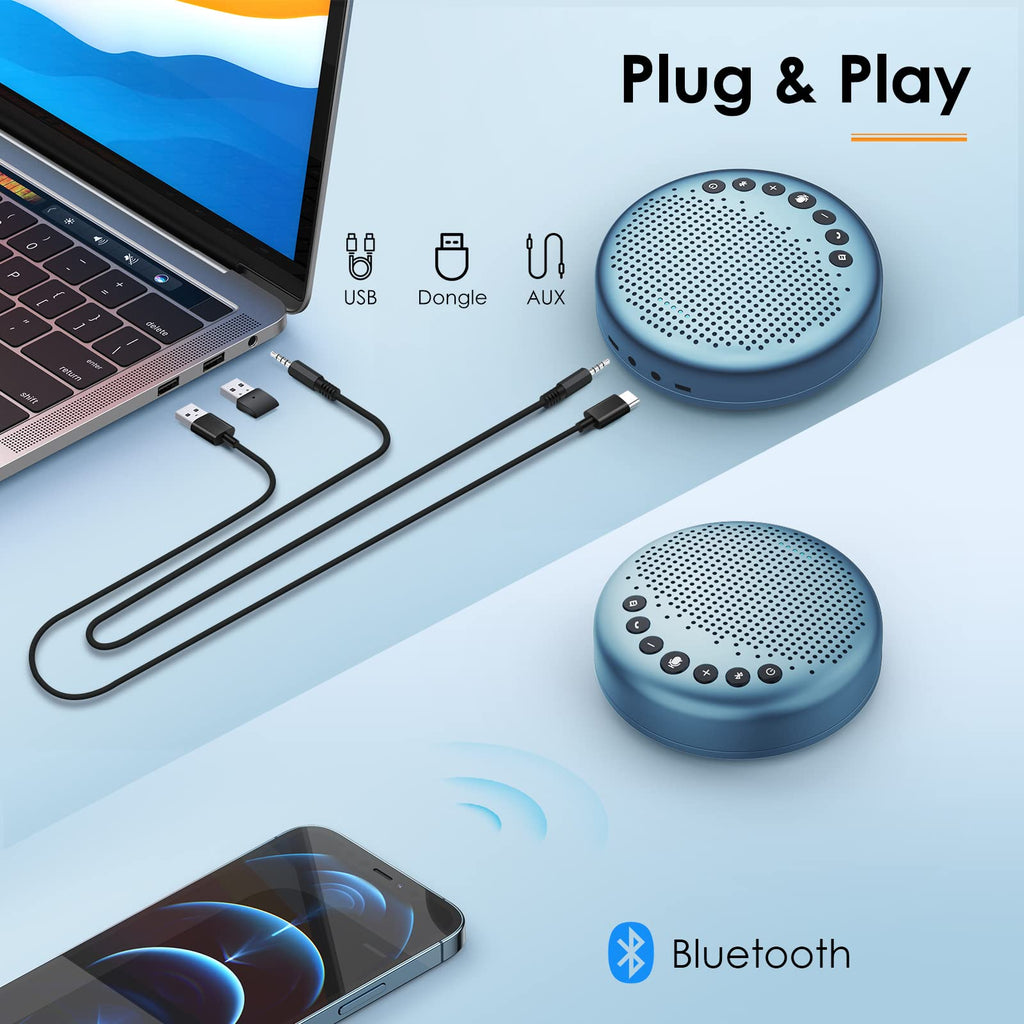 EMEET Luna Plus Kit Conference Speaker and Microphone with 8+1 Mics