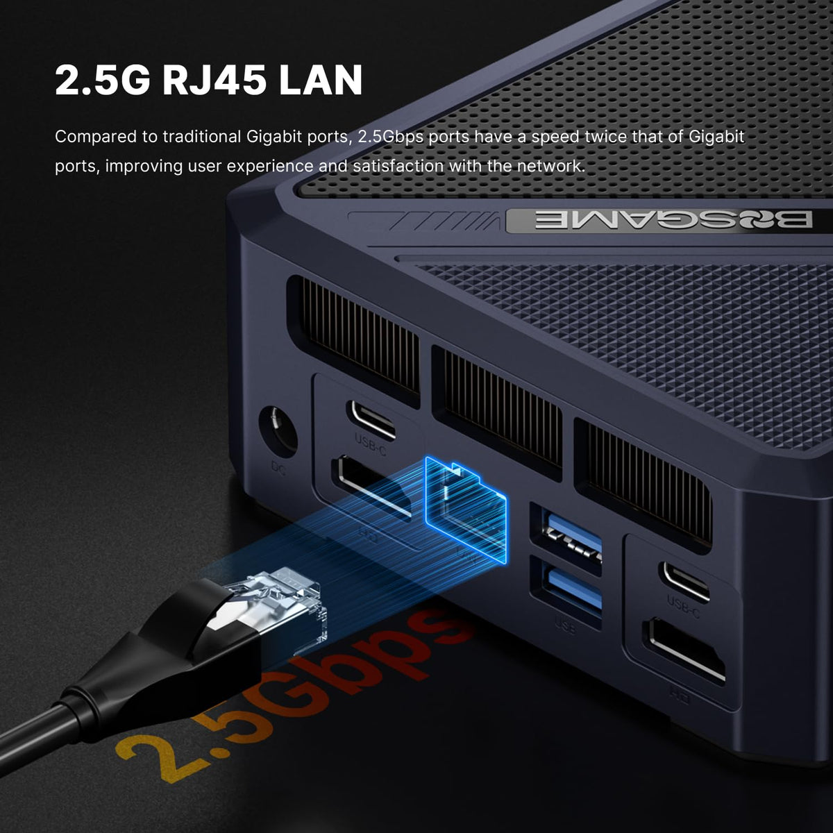 BOSGAME E4 Air Mini PC, AMD Ryzen 5 3500U 8GB DDR4 256GB SATA SSD