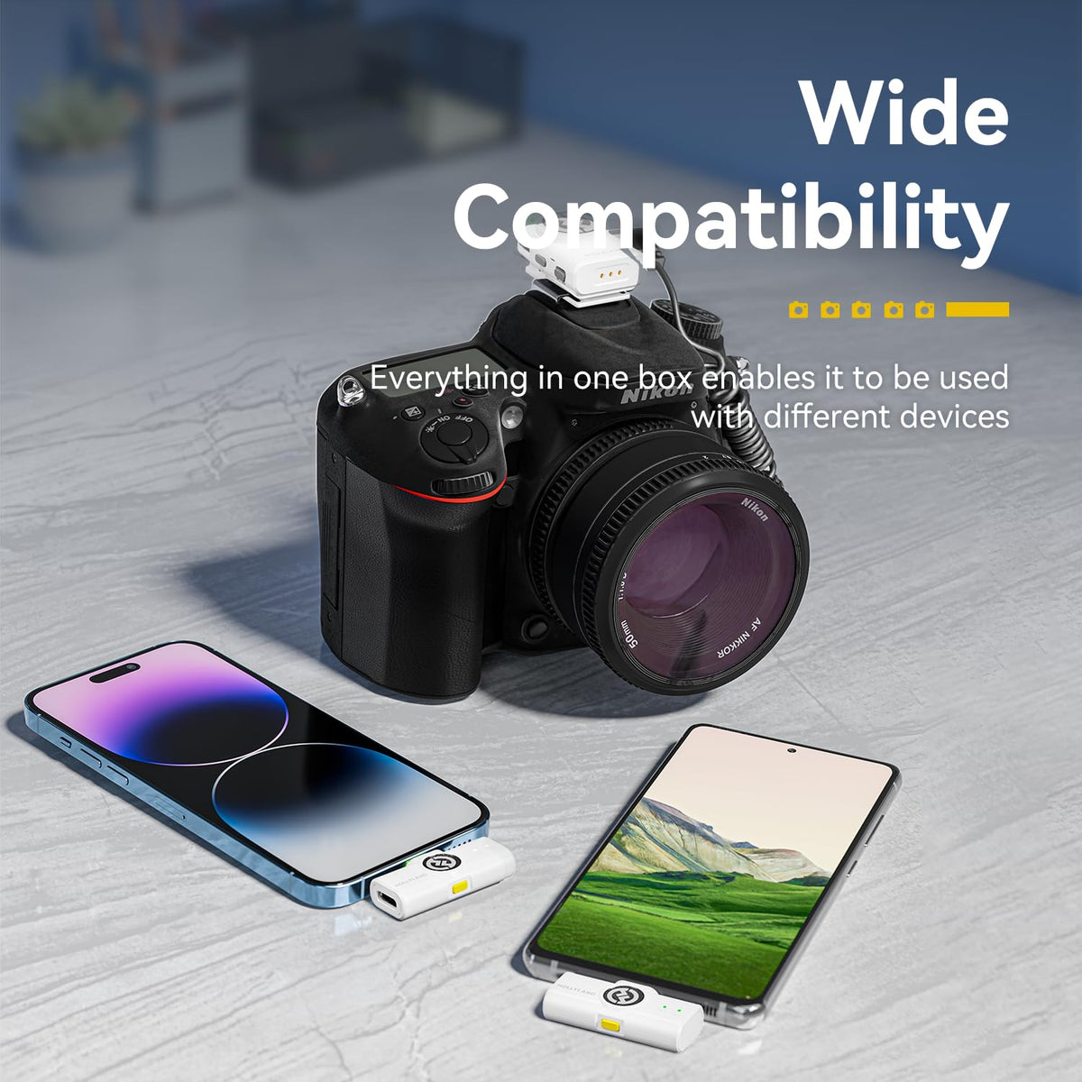 Hollyland Lark M2 Wireless Microphone for iPhone/Camera/Android/PC, 48kHz/24-bit High Fidelity Audio, 300m Range, Noise Cancelling, 40h Use, YouTube, Vlog, Streaming (Black, with Camera RX + USB-C RX)