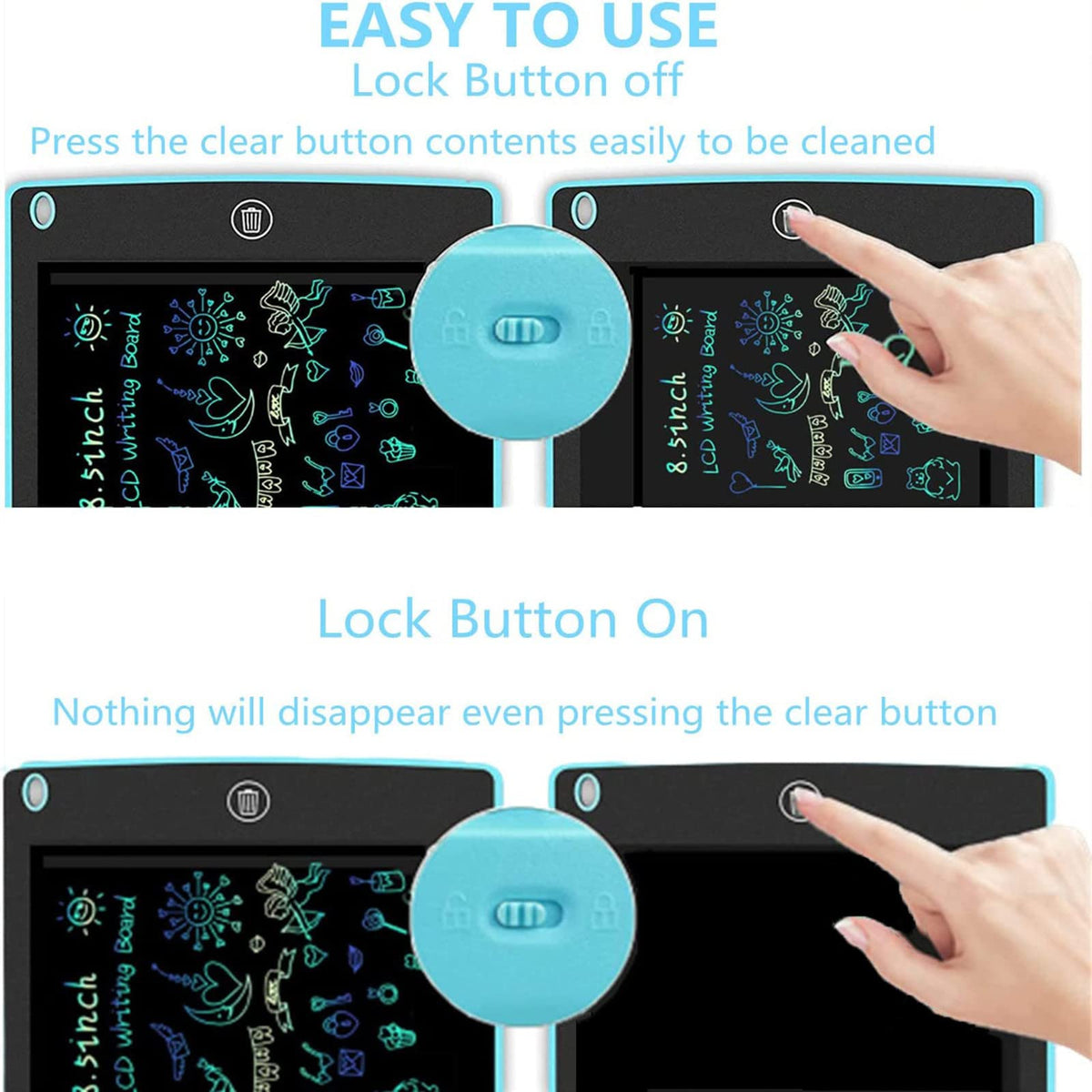 LCD Writing Tablet for Adults, Electronic Writing Pad,6.5 inch Digital Notepad for School, Handwriting Boogie Tablet for Toddler Learning Toys Gift for 3+Years Old Boy Girl