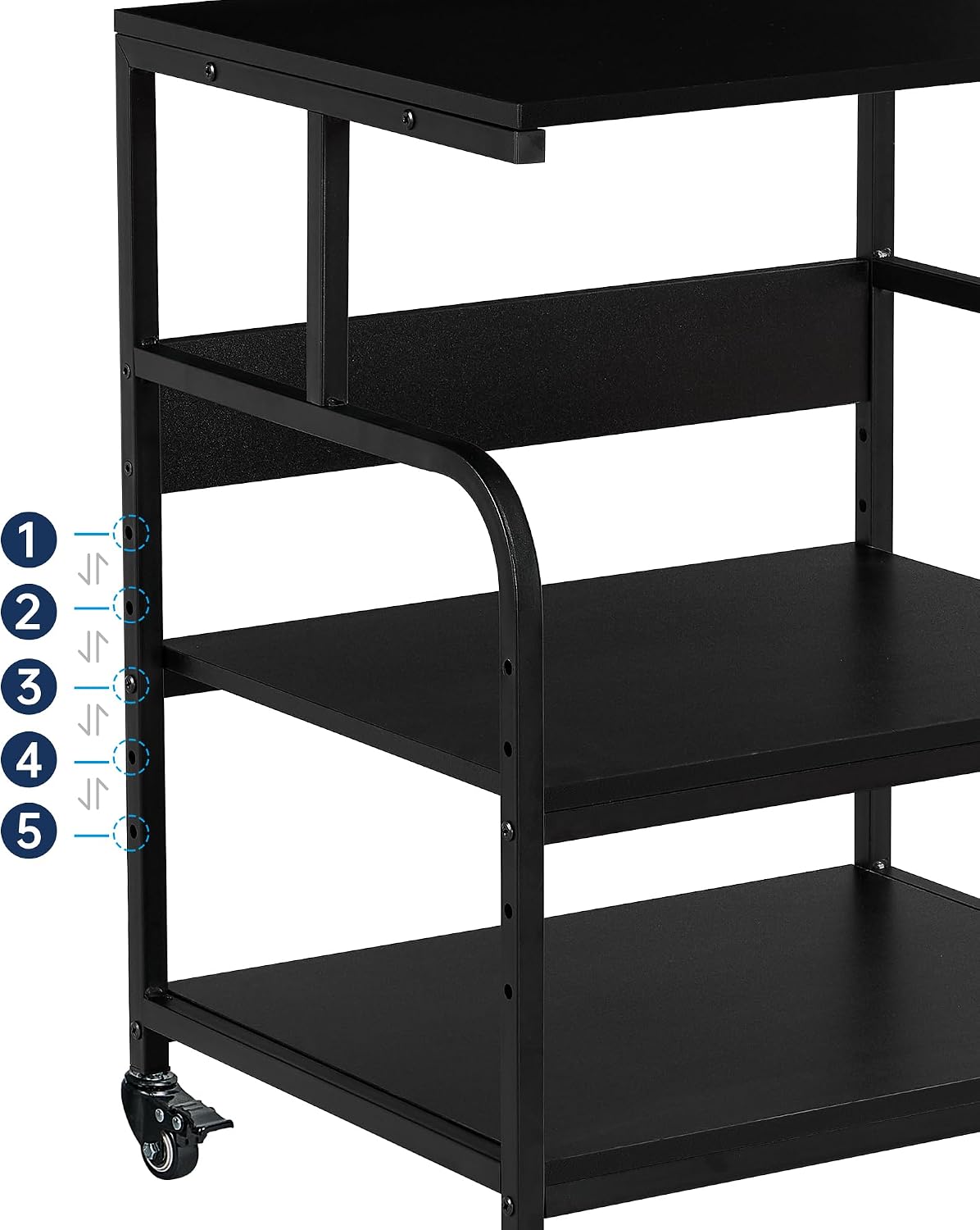 Fannova 23.6"x18.9"x30" Large Printer Stand with Adjustable Storage Shelf