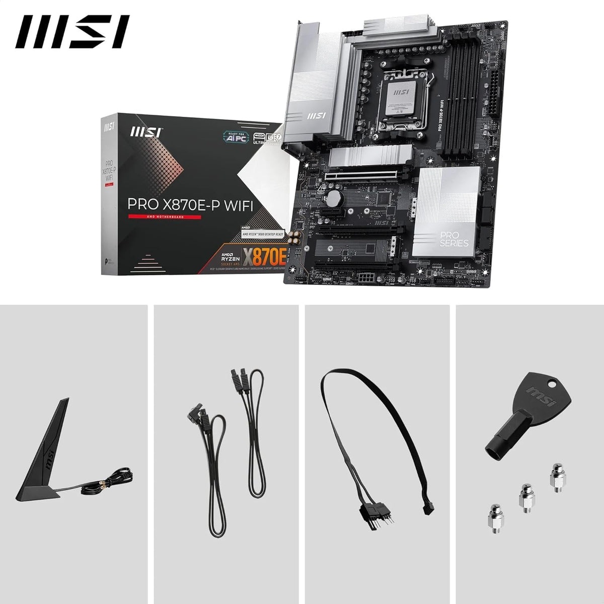 Micro Center AMD 9950X3D Processor with MSI MAG X870E Tomahawk Motherboard