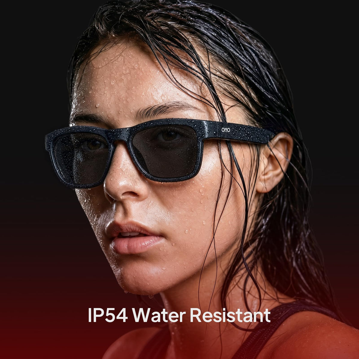 OHO AI Smart Glasses, UV400 Z87+ Audio Open Ear Bluetooth Sunglasses