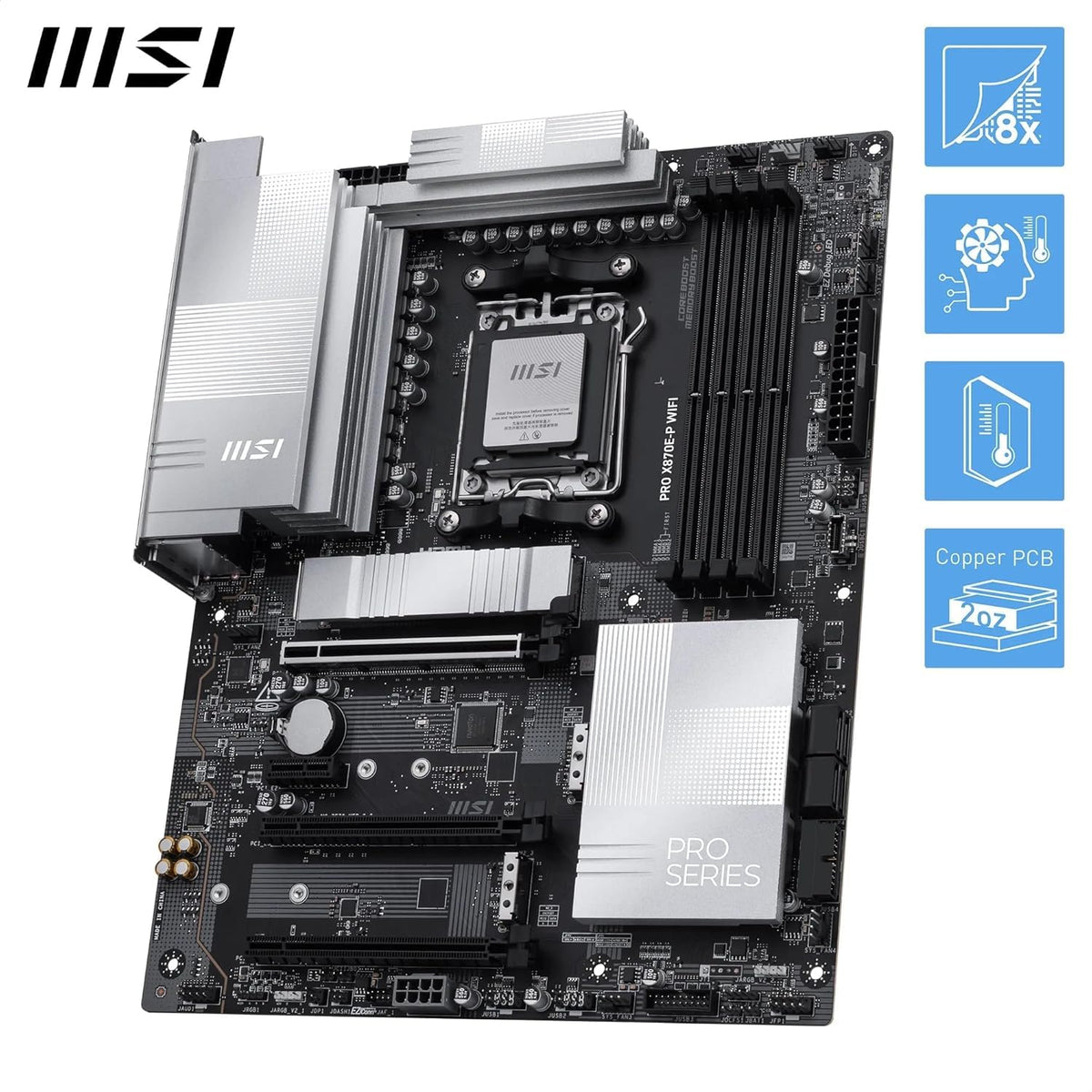 Micro Center AMD 9950X3D Processor with MSI MAG X870E Tomahawk Motherboard