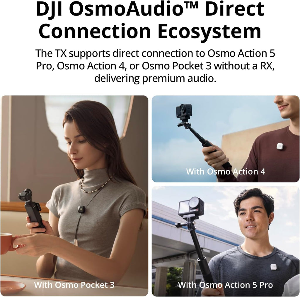 DJI Mic Mini Combo + Silicone Case + Colorful Wind Muff + Selfie Light