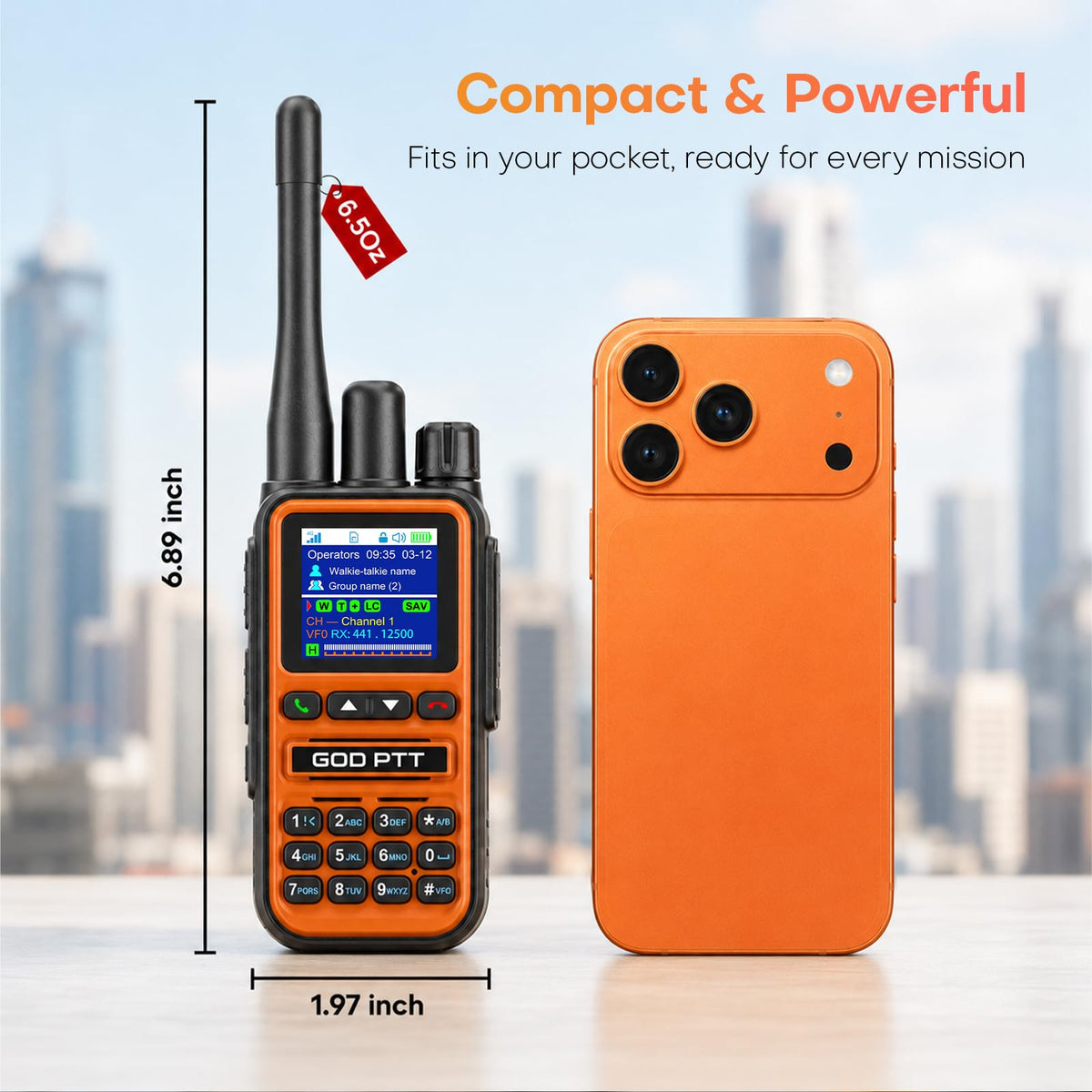 PoC+FRS Dual Mode 4G LTE Long Range Walkie Talkies, Blackï¼2-Pack