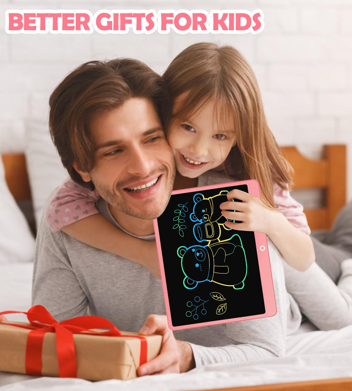 LCD Writing Tablet Doodle Board, 16inch Colorful Drawing Tablet Writing Pad, Kids Travel Essentials, Toddler Toys for 3 4 5 6 7 8 Year Old Girls Boys- Christmas and Birthday Gifts