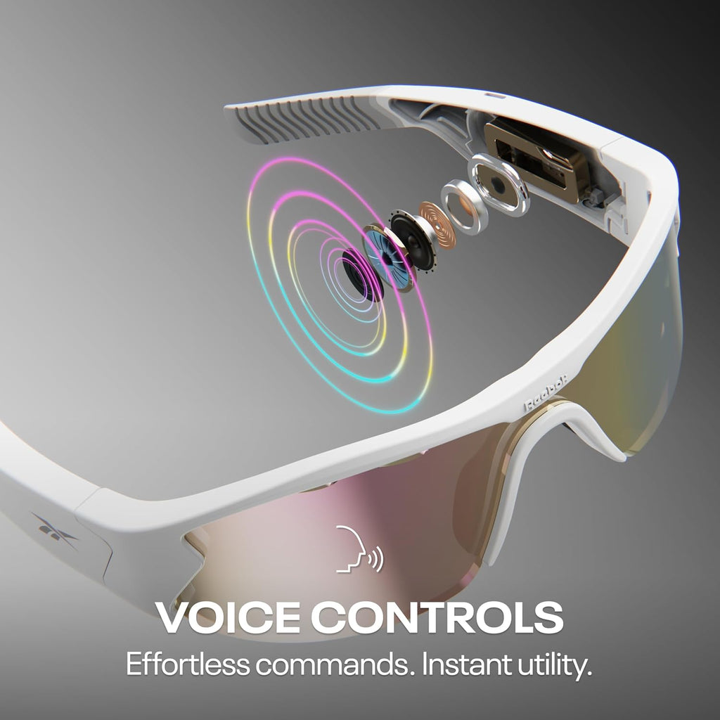 Reebok Flash Smart Audio Glasses, Iridescent Polarized, Powered by Lucyd