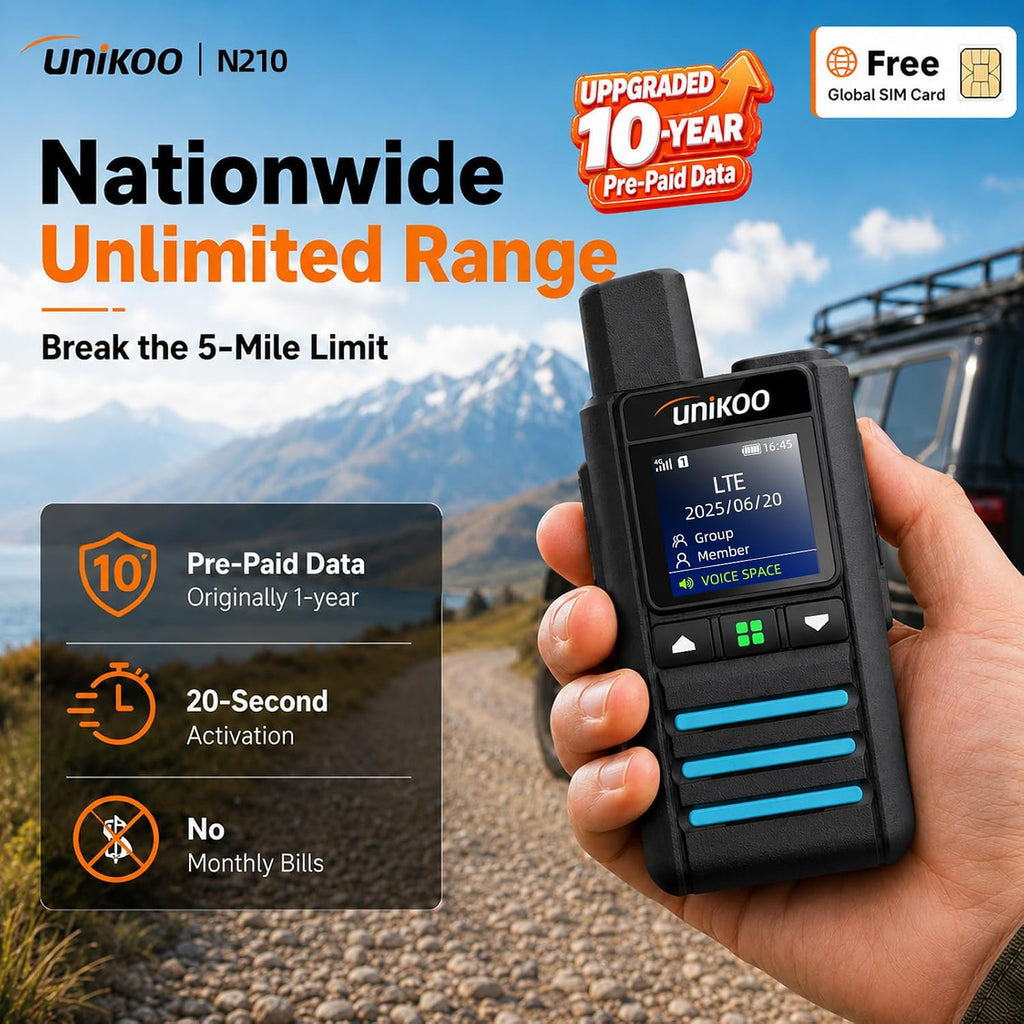 Global 4G LTE POC Walkie Talkies Unlimited Range Long Range Two Way Radio